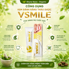 Kem đánh răng thảo dược vị cà phê Vsmile | Giúp răng chắc khỏe, giảm hôi miệng, hơi thở thơm mát 150g