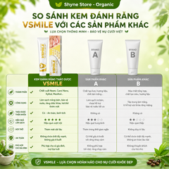 Kem đánh răng thảo dược vị cà phê Vsmile | Giúp răng chắc khỏe, giảm hôi miệng, hơi thở thơm mát 150g
