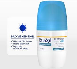 Lăn Khử Mùi EtiaXil Cho Mọi Loại Da Anti-Transpirant Protection 48h Peaux Sensibles Roll-On (50ml)