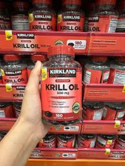 Dầu nhuyễn thể tôm Kirkland Signature Krill Oil 500mg - Hỗ trợ tim mạch, 180 viên dễ uống, Omega 3 tự nhiên, Không mùi tanh.