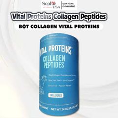 Bột Collagen Vital Proteins Collagen Peptides 680g - Tăng cường độ đàn hồi, trẻ hóa da, giảm nếp nhăn, hỗ trợ tóc và xương khớp
