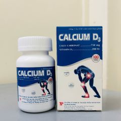 Calcium D3 hàm lượng cao 750mg - Chai 100 viên