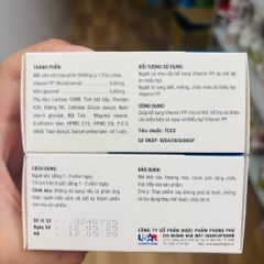 Vitamin PP (Vitamin B3) 100 viên - Hỗ trợ cho người mụn trứng cá, viêm da, nhiệt miệng