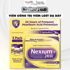 Viên Uống Hỗ Trợ Tiêu Hóa Nexium 24HR - Giảm Ợ Nóng, Đau Dạ Dày, Hỗ Trợ Trung Hoà Acid, 30 Viên Mỹ