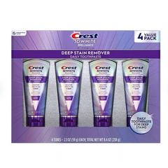 Kem đánh răng Crest 3D White Brilliance Deep Stain Remover Ultra White siêu trắng 59g