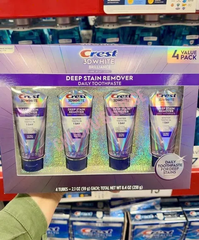 Kem đánh răng Crest 3D White Brilliance Deep Stain Remover Ultra White siêu trắng 59g