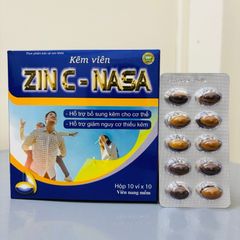 Kẽm Hữu Cơ Zinc Nasa 100 Viên – Bổ Sung Kẽm Và Vitamin, Hỗ Trợ Tăng Cường Sức Đề Kháng