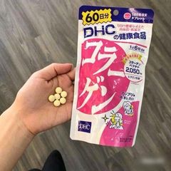 Viên uống Collagen DHC Nhật Bản 2050mg liệu trình 60 ngày 360 , bổ sung các vitamin B1, B2, B11, B12 giúp hấp thụ tốt các protein, kháng viêm, giảm mụn, làm cho ra sáng mịn, giảm các vết nhăn ở các vù