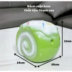 Heo đất tiết kiệm bánh cuộn kem siêu cute