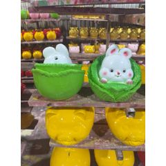 Heo đất tiết kiệm thỏ bắp cải size 22x22cm