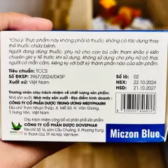 Viên tiểu xanh, thanh nhiệt, giảm tiểu gắt tiểu buốt 100 viên Miczon Blue - Mictableu