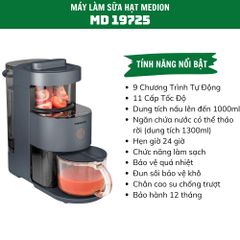 Máy Xay Nấu Sữa Hạt Đa Năng MEDION MD19725 9 Chương Trình Tự Động Vệ Sinh