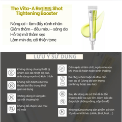 Kem Dưỡng Celimax Vita A Retynal Shot Tightening Booster 15ml - Hỗ Trợ Săn Chắc Da