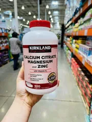 Viên uống Kirkland Calcium Citrate Magnesium Zinc 500 viên - Hỗ trợ xương và răng chắc khỏe, bổ sung canxi, magie, kẽm cho sức khỏe tốt 