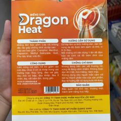 Miếng dán nóng Dragon Heat bản to 11x15cm - giảm đau nhức, bám dính tốt