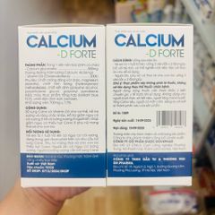 Canxi hữu cơ + Vitamin D dùng được cho bé từ 1 tuổi - CALCIUM D FORTE
