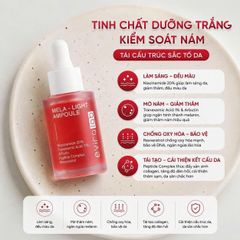 Serum dưỡng trắng da mờ nám Eviralab Mela Light Ampoule 30ml [hàng nhập khẩu]