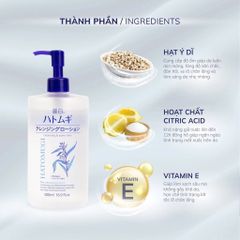 Nước tẩy trang ý dĩ Hatomugi 500ml Nhật Bản