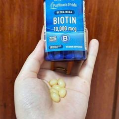 Viên Uống Puritan's Pride Ultra Mega Biotin 10000 mcg - Kích Thích Mọc Tóc - Giảm Gãy Rụng - 