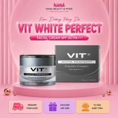 Kem Dưỡng Trắng Da VIT White Perfect Facial Cream 12g - Mờ Thâm, Cấp Ẩm, SPF30, Dành Cho Tất Cả Các Loại Da