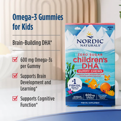 Viên nhai bổ sung DHA Nordic Naturals DHA Gummy Chews 30 viên Mỹ - Vị Trái Cây Cho Bé từ 3 tuổi
