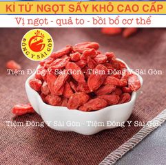 Kỉ Tử Ngọt 100gram - Kỷ tử hữu cơ (kỳ tử thượng hàng, trà đẹp da, sáng mặt, chống lão hóa) - Tiêm Đông Y Sài Gòn