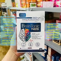 Viên bổ não BRAIN TONIC - hỗ trợ người mất ngủ , tạo giấc ngủ ngon , giảm đau đầu chóng mặt