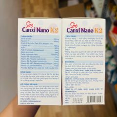 CANXI NANO K2 tảo biển đỏ - Hộp 20 ống siro 10ml dùng cho bé từ 0 tháng