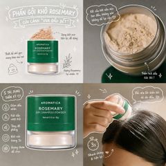 Dầu Gội Khô Aromatica Rosemary Dry Shampoo Powder