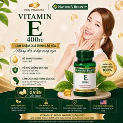 Thực phẩm bảo vệ sức khỏe Vitamins E400UI Nature's Bounty (lọ 30 viên)