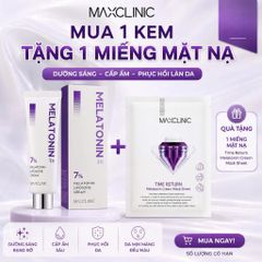 KEM DƯỠNG SÁNG MỜ THÂM CẤP ẨM Maxclinic Melatonin 7% Liposome Cream 50ml