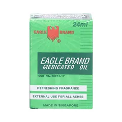  Dầu gió xanh Singapore con Ó Eagle Brand 24ml Date Xa NK