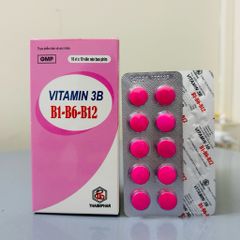 Vitamin B1- B6 - B12 Hộp 100 viên - Bổ sung vitamin 3B hồng MẪU MỚI