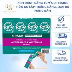 [ HỎA TỐC] Kem đánh răng Tom's of Maine hữu cơ làm trắng răng, loại bỏ mảng bám