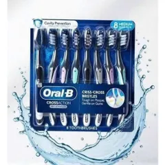 [ HỎA TỐC] Bàn chải đánh răng Oral-B Cross Action Pro Advanced Vỉ 8 cây (Medium)