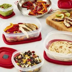 [ Hỏa tốc] Bộ 13 Hộp Đựng Thực Phẩm Rubbermaid Nắp xanh và nắp đỏ - Hàng Mỹ
