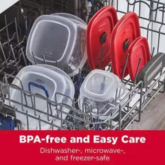 [ Hỏa tốc] Bộ 13 Hộp Đựng Thực Phẩm Rubbermaid Nắp xanh và nắp đỏ - Hàng Mỹ