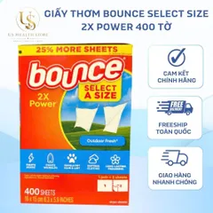[ HỎA TỐC] Giấy thơm Bounce Select Sixe 2X Power 400 tờ Nhập Mỹ