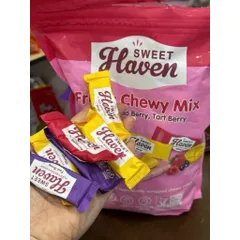 [ HỎA TỐC] Kẹo Dẻo Sweet Haven Fruity Chewy Mix 800g Mỹ - Hỗn hợp kẹo trái cây tự nhiên