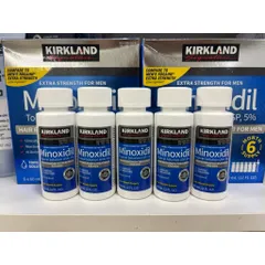 [ hỏa tốc] SET DD Hỗ trợ m ọc t óc Minoxidil 5% Kirk land Mỹ 6 chai x 60ml