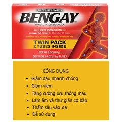 Kem xoa bóp giảm đau Bengay Ultra Strength 2 tuýp 226g của Mỹ