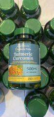 Viên uống Tinh Chất Nghệ Puritan's Pride Turmeric Curcumin 500 mg - 180 viên - Kháng Viêm Tự Nhiên - Bảo Vệ Gan  