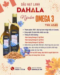 (Set 2 chai 250ml) - Dầu hạt lanh ép lạnh bền nhiệt DAHALA , giàu Omega 3,6,9