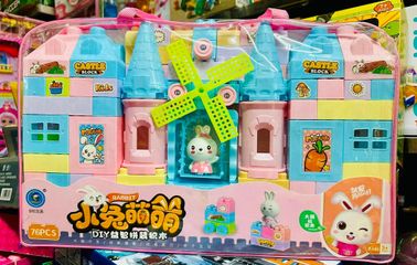 Bộ Xếp Hình Nhà Búp Bê Lâu Đài Thỏ Trắng 899-182 DIY Rabbit Building Block Phát Triển Kỹ Năng Tư Duy Logic Cho Trẻ