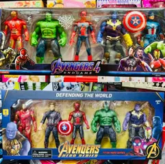 Bộ Mô Hình Siêu Anh Hùng Avengers Hero Series 5 Nhân Vật Có Hiệu Ứng Đèn YK5990-16A
