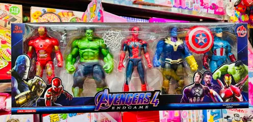 Bộ Mô Hình Siêu Anh Hùng Avengers Hero Series 5 Nhân Vật Có Hiệu Ứng Đèn YK5990-16A