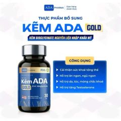 kẽm ADA gold phiên bản nâng cấp cải tiến hơn mẫu cũ, nguyên liệu của mỹ. hộp 30 viên