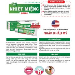 Gel nhiệt miệng thảoo dượcc Super C - bôi đẹn, lở miệng ann toànn cho bé từ 2 tháng tuổi