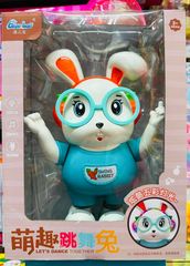 Đồ chơi búp bê thỏ đeo kính chạy bằng pin, có đèn và nhạc 0811-7, giao màu ngẫu nhiên Swing Rabbit Let's dance together
