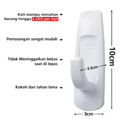 Móc dính tường 3M COMMAND™ 17003ANZ, chịu trọng tải 2,2 kg/móc - 1 móc/vỉ | Sản xuất tại Singapore